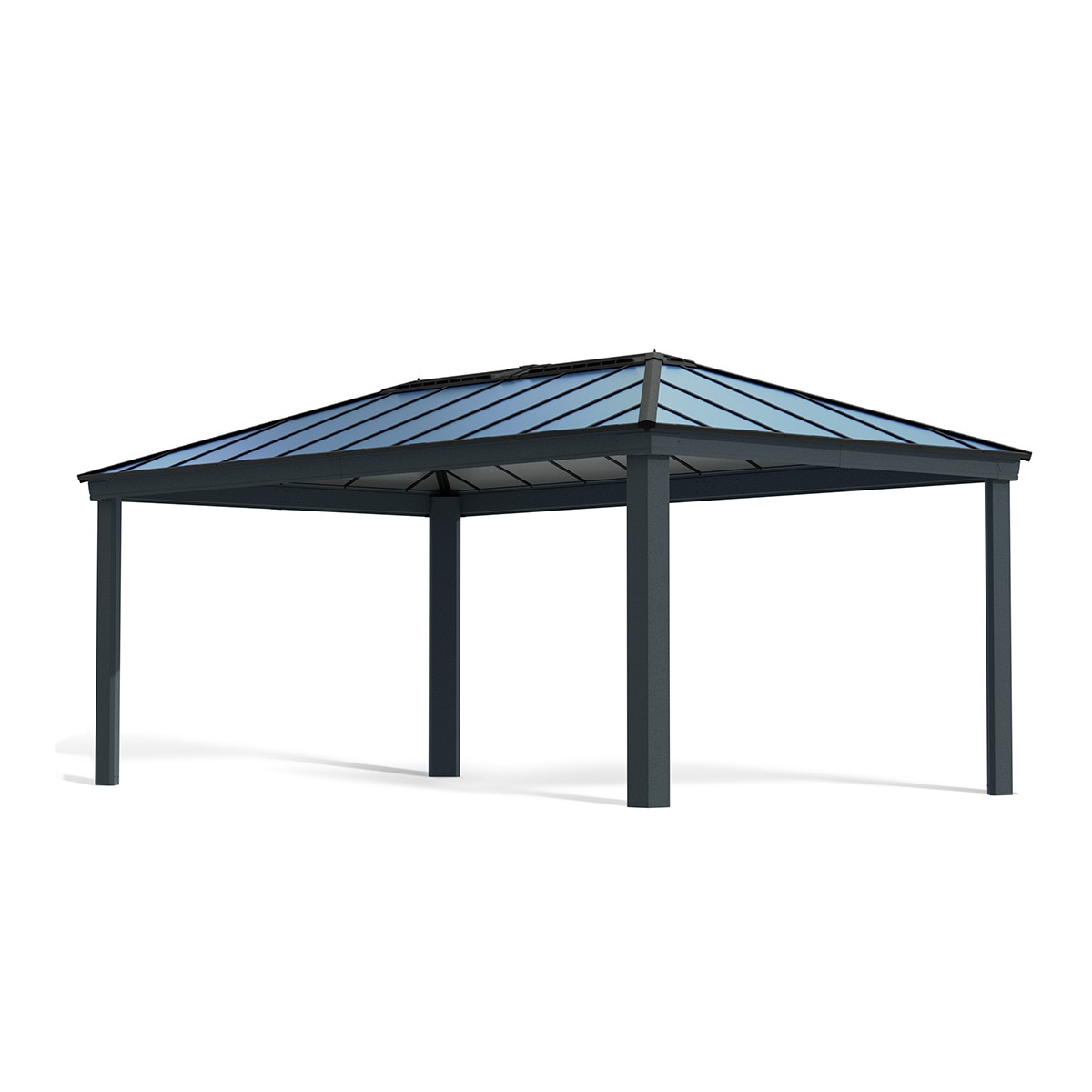 Cenador Aluminio Dallas 611 x 363 cm Gris oscuro-1