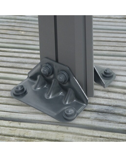 Cenador Aluminio Palermo 295 x 295 cm Gris oscuro-16