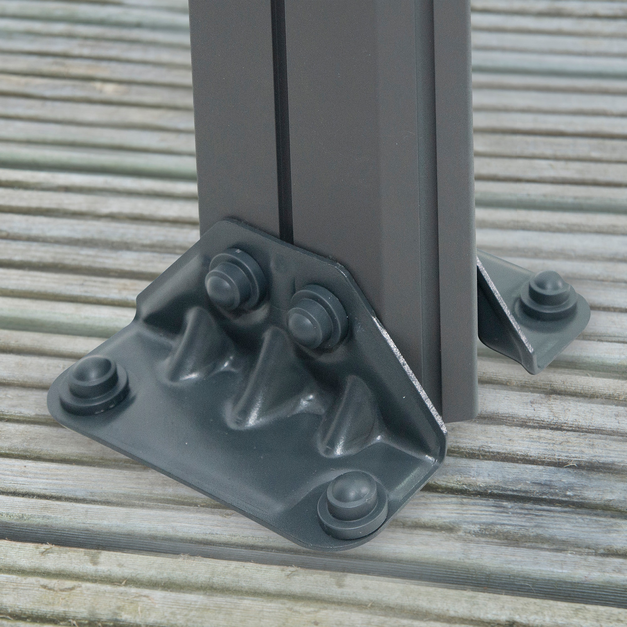 Cenador Aluminio Palermo 429 x 429 cm Gris oscuro-4