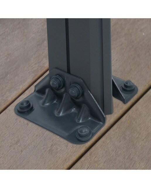 Cenador Aluminio Palermo 429 x 429 cm Gris oscuro-10