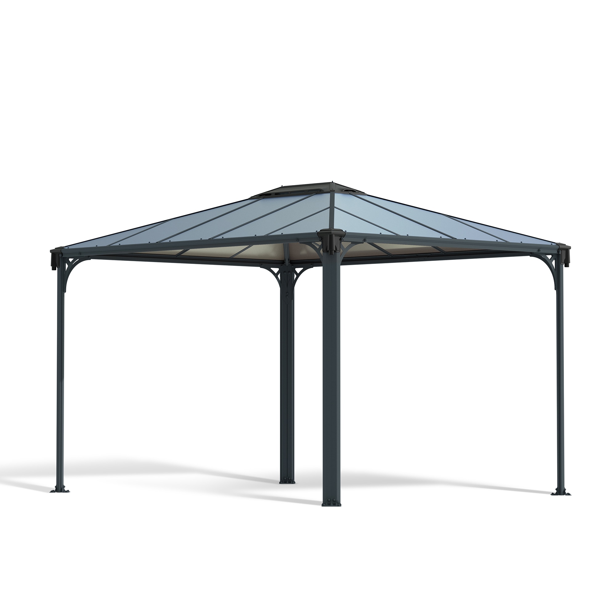 Cenador Aluminio Martinique 360 x 296 cm Gris oscuro-1