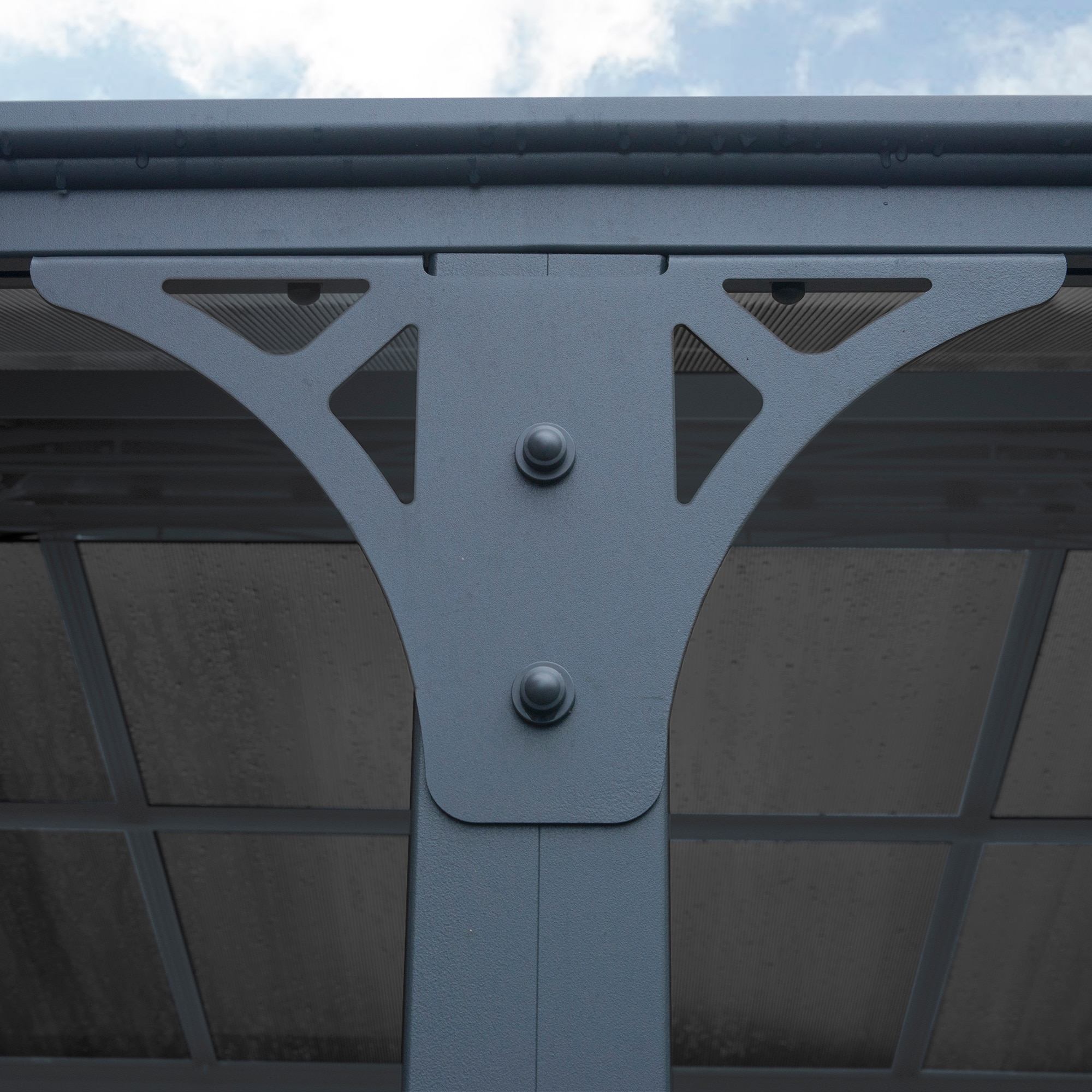 Cenador Aluminio Martinique 360 x 296 cm Gris oscuro-9