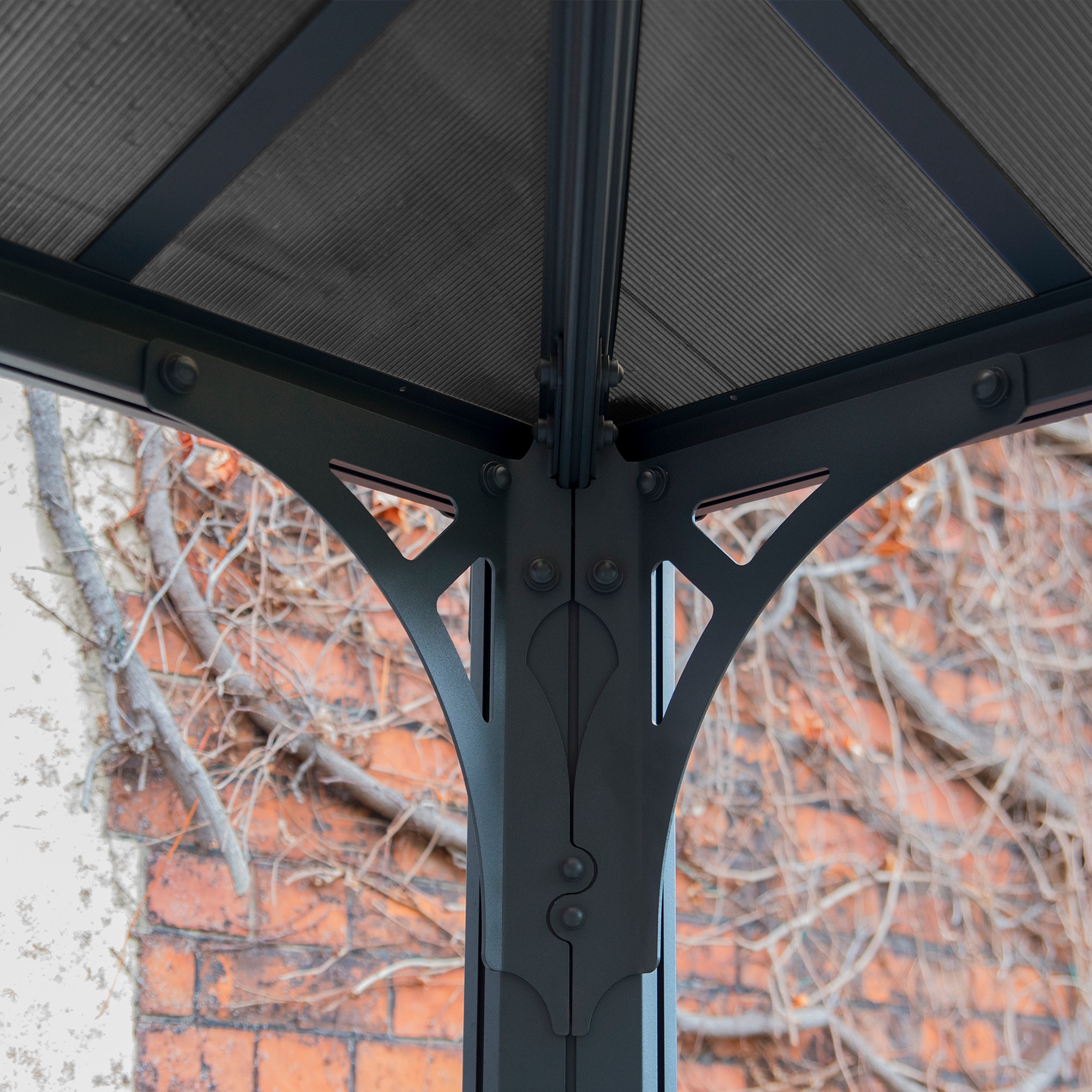 Cenador Aluminio Martinique 360 x 296 cm Gris oscuro-10