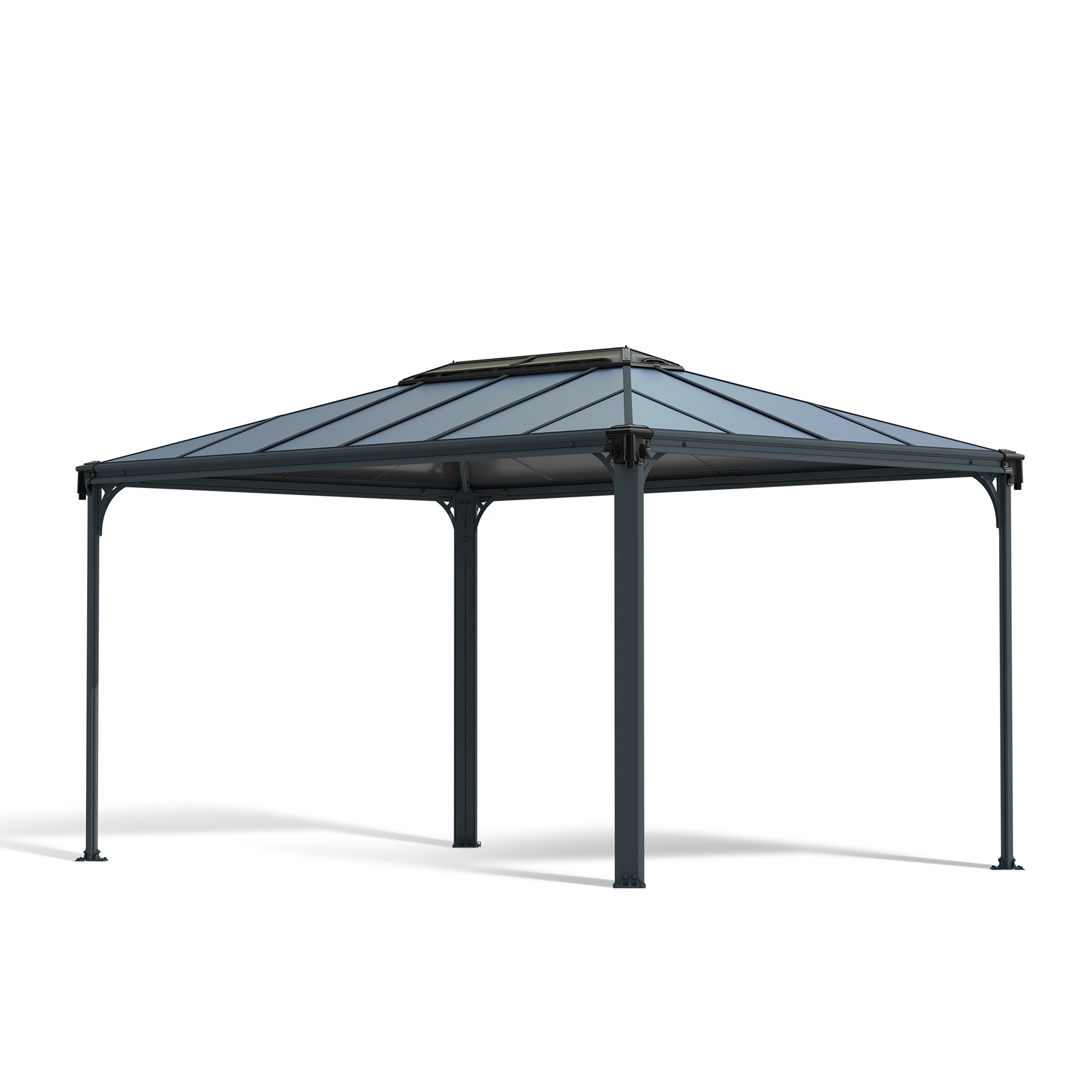 Cenador Aluminio Martinique 430 x 296 cm Gris oscuro-1