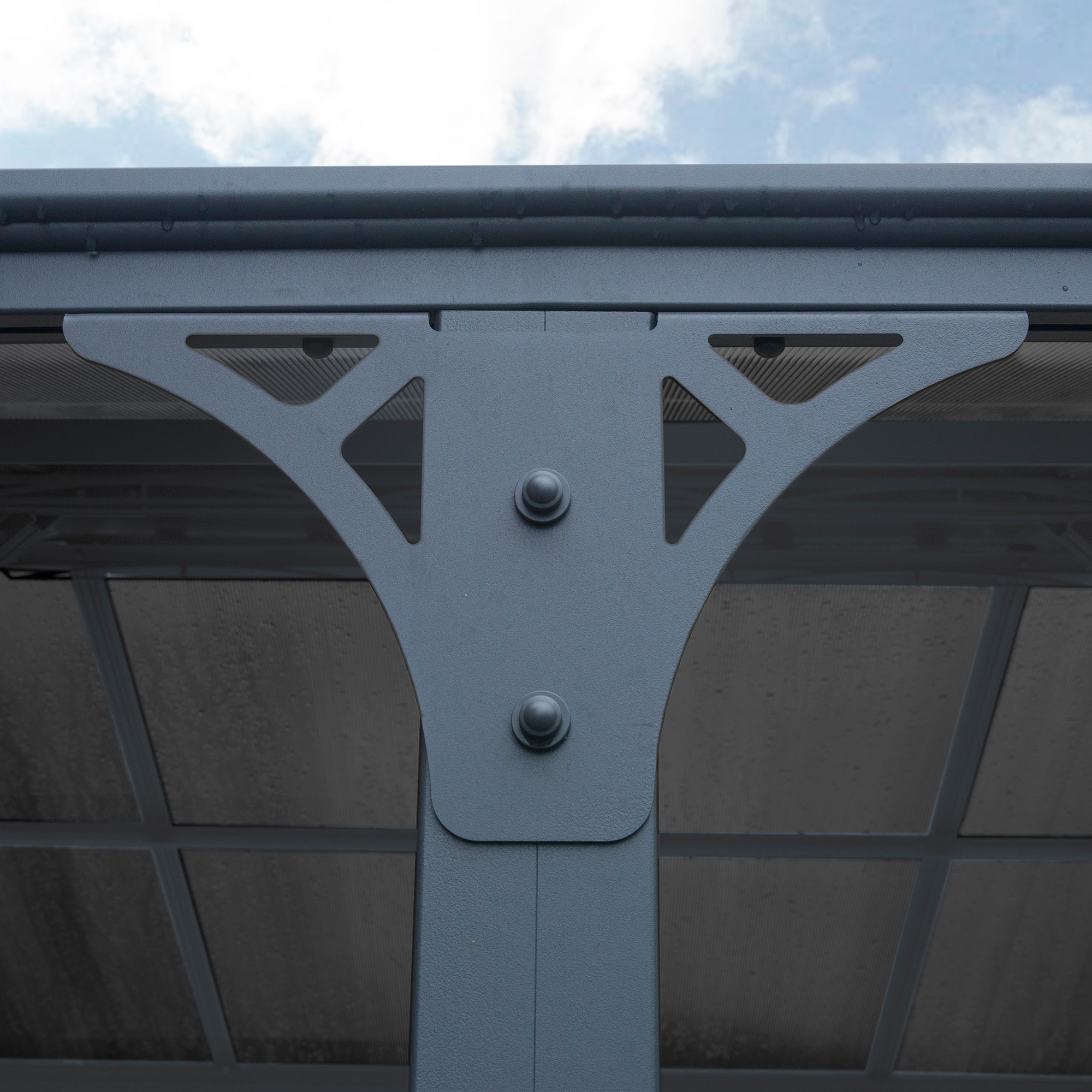 Cenador Aluminio Martinique 430 x 296 cm Gris oscuro-5