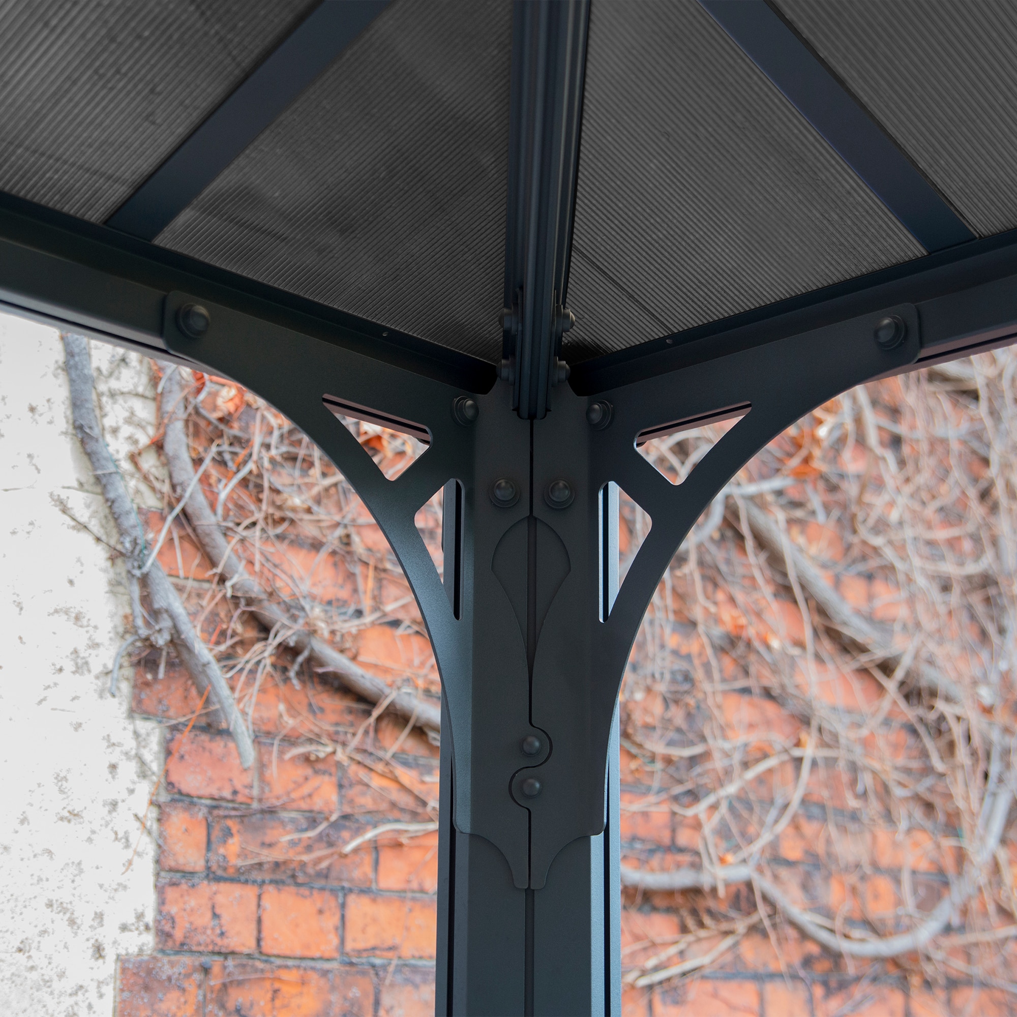 Cenador Aluminio Martinique 430 x 296 cm Gris oscuro-7