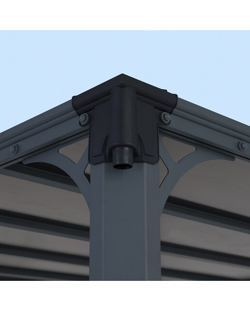 Cenador Aluminio Milano 426 x 309 cm Gris oscuro-9