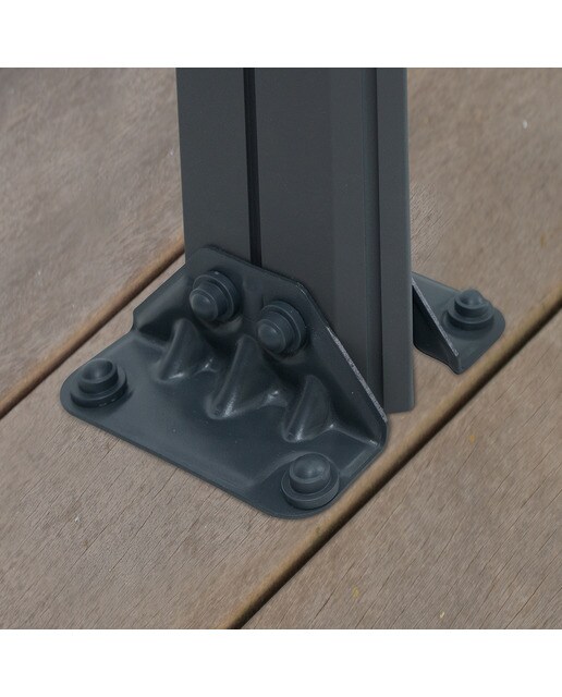 Cenador Aluminio Hexagonal Mónaco 450 x 390 cm Gris oscuro-9