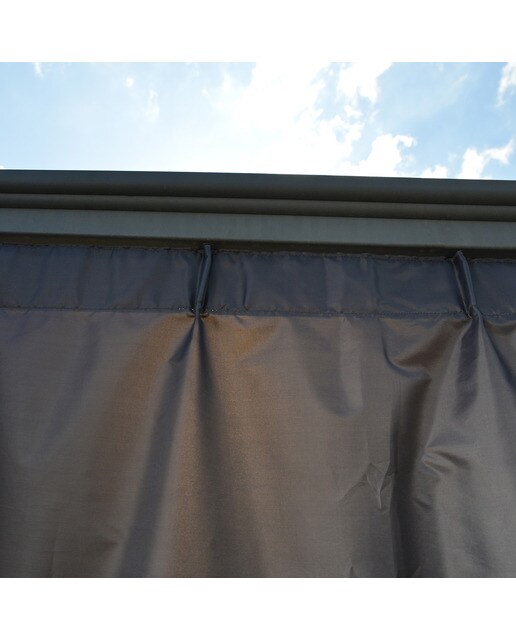 Cortinas para Cenador Palermo 429 x 429 - 4 piezas Gris oscuro-4