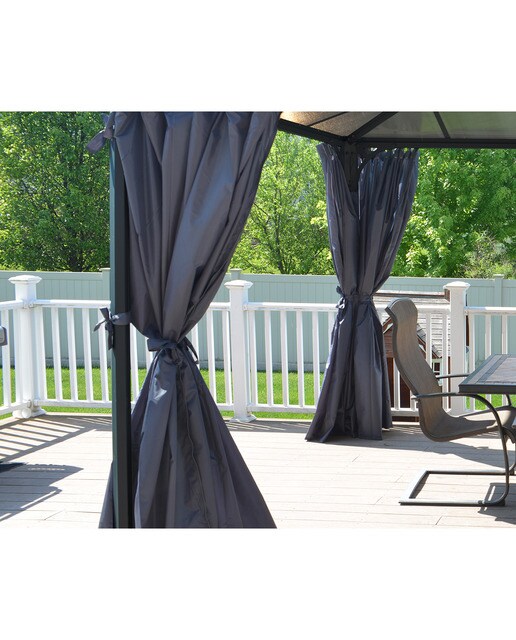 Cortinas para Cenadores Martinique 493 x 360 y Milano 426 x 309 - 6 piezas Gris oscuro-3