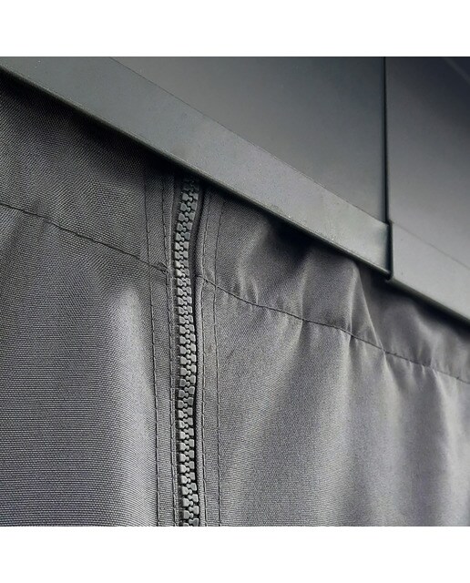 Cortinas para Cenador Dallas 611 x 363 - 4 piezas Gris oscuro-5