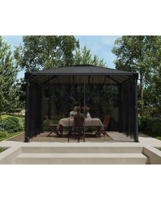 Mosquitera para Cenadores Palermo 295 x 295 y 360 x 360, Martinique 360 x 296 y Milano 309 x 309 - 4 piezas Gris oscuro-5