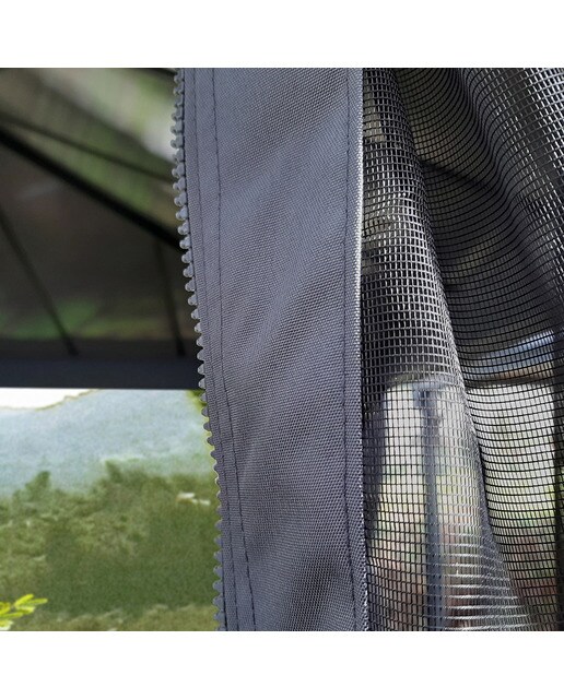 Mosquitera para Cenador Dallas 425 x 363 - 4 piezas Gris oscuro-3