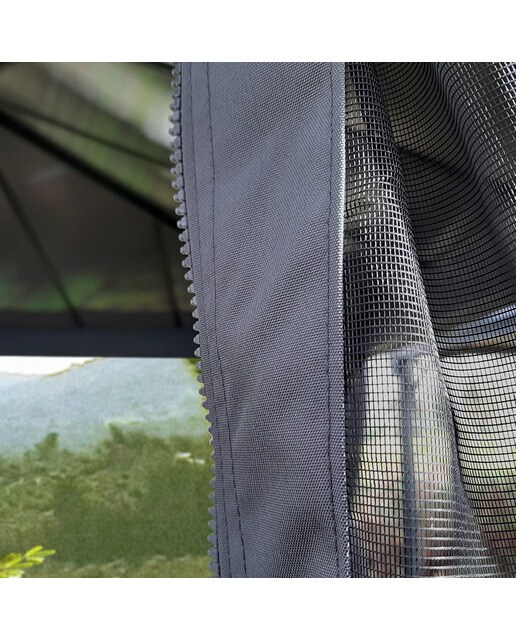 Mosquitera para Cenador Dallas 487 x 363 - 4 piezas Gris oscuro-3