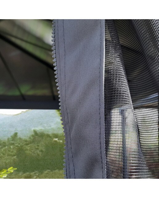 Mosquitera para Cenador Dallas 611 x 363 - 4 piezas Gris oscuro-3