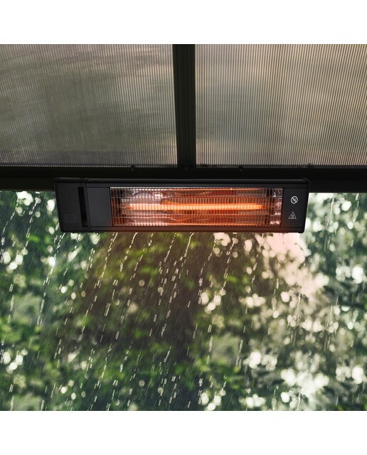 Calefactor Eléctrico 1800 W para Cenadores Gris oscuro-2