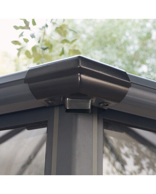 Cenador Aluminio Hexagonal Cerrado Garda 595 x 517 cm Gris oscuro-10