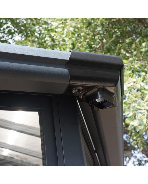 Cenador Aluminio Hexagonal Cerrado Garda 595 x 517 cm Gris oscuro-12