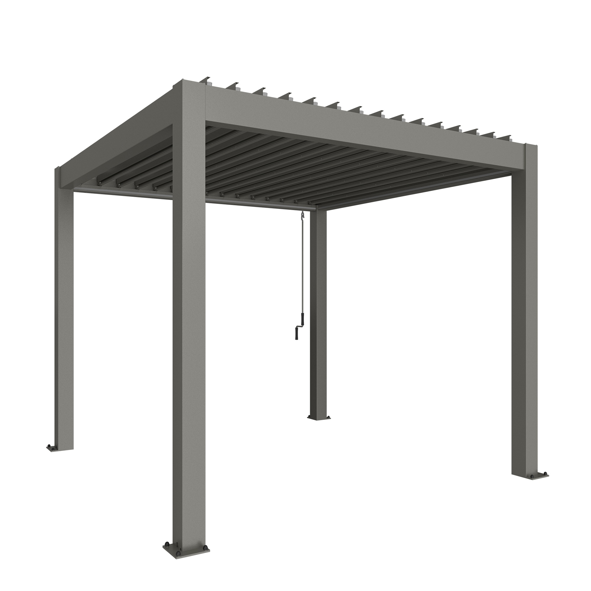 Imagen 0 de Pérgola Biohort 3x3 Gris cuarzo metálico con equipamiento básico