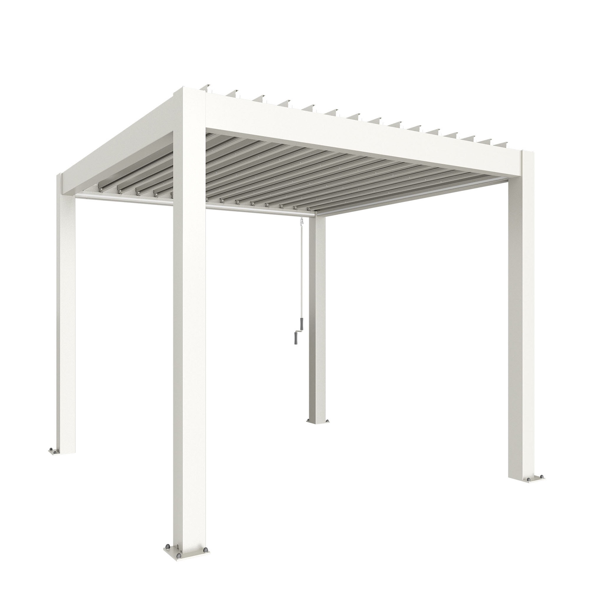 Imagen 0 de Pergola Biohort 3x3 Blanco con equipamiento básico