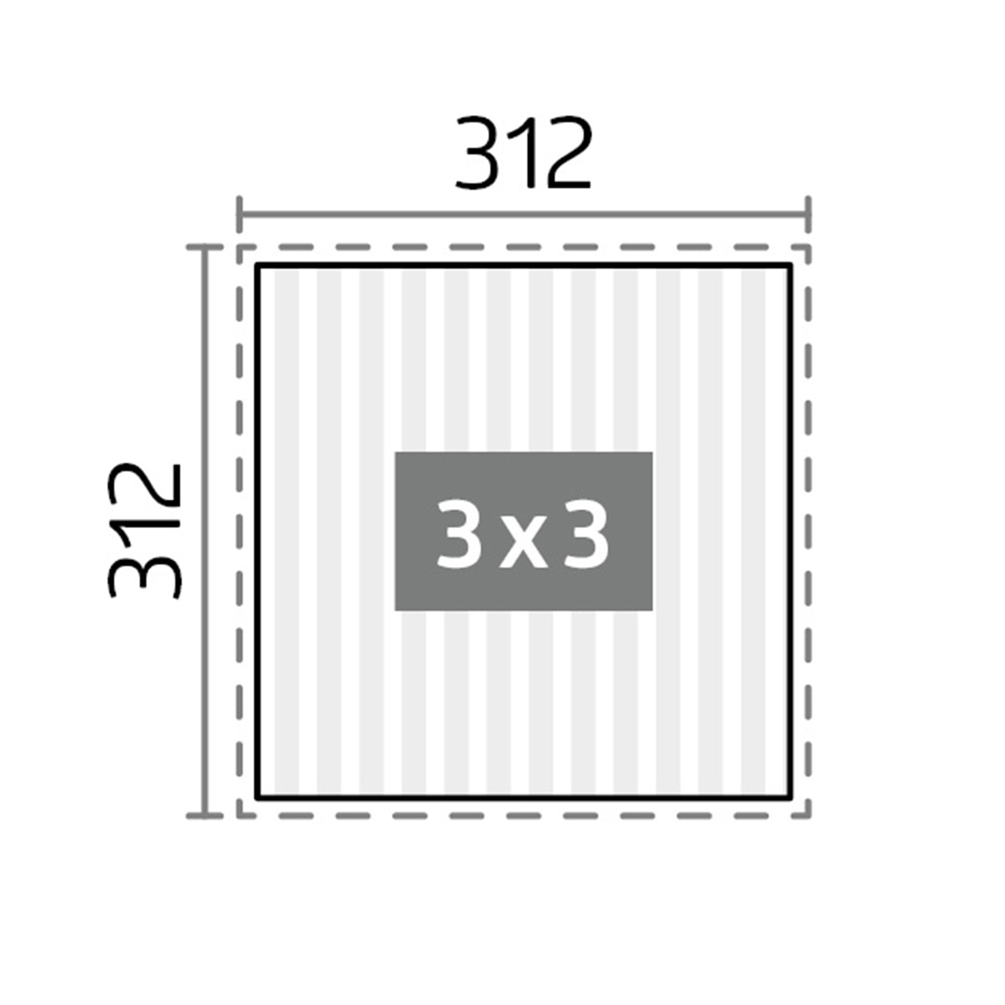 Pergola Biohort 3x3 Blanco con equipamiento básico Blanco-3