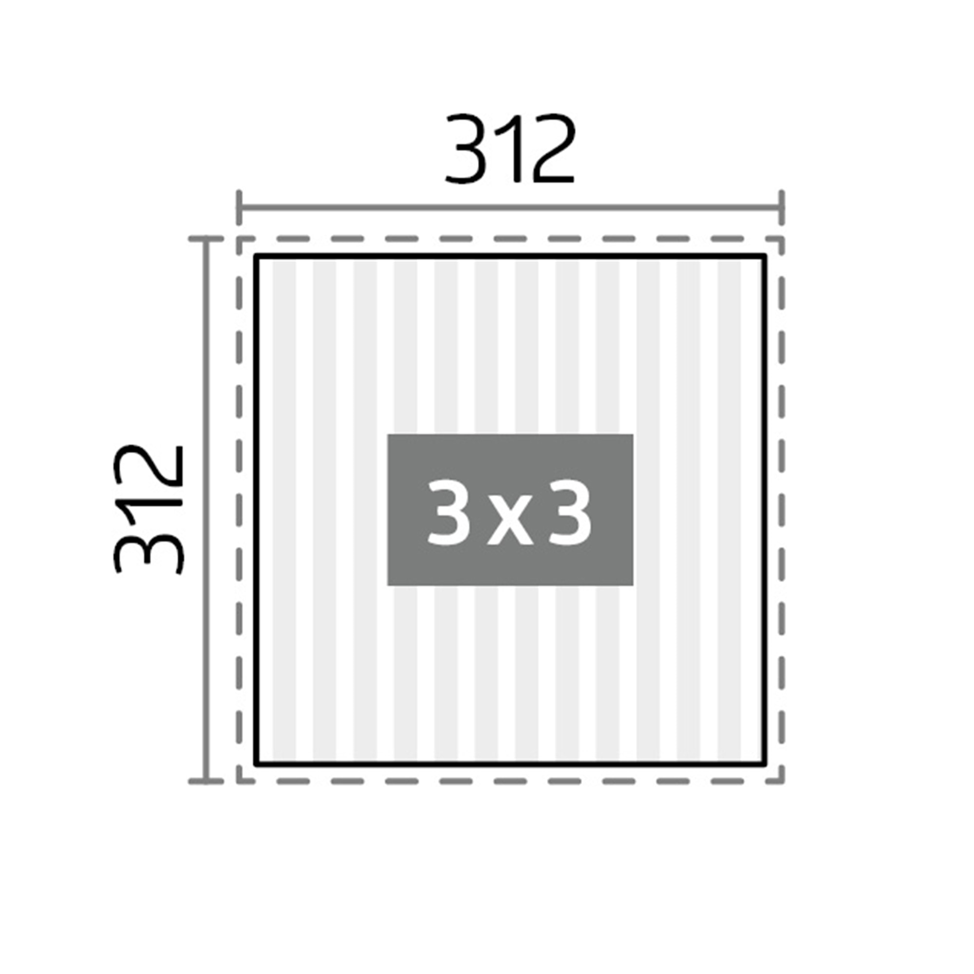 Pérgola Biohort 3x3 Gris oscuro metálico con equipamiento básico Gris-13