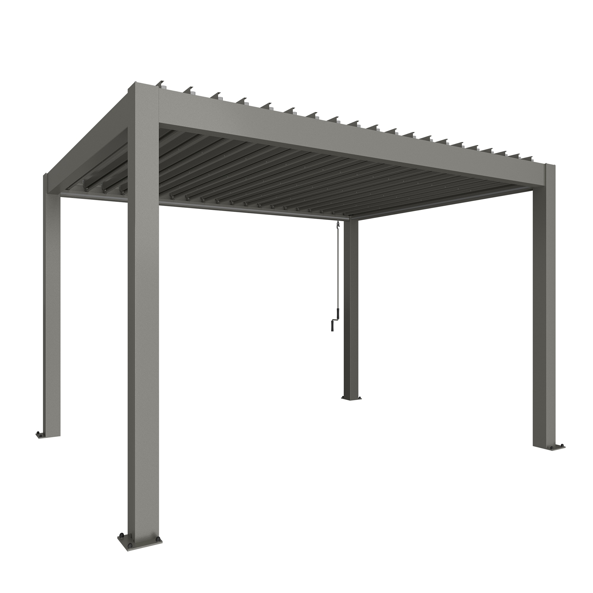 Imagen 0 de Pérgola Biohort 4x3 Gris cuarzo metálico con equipamiento básico