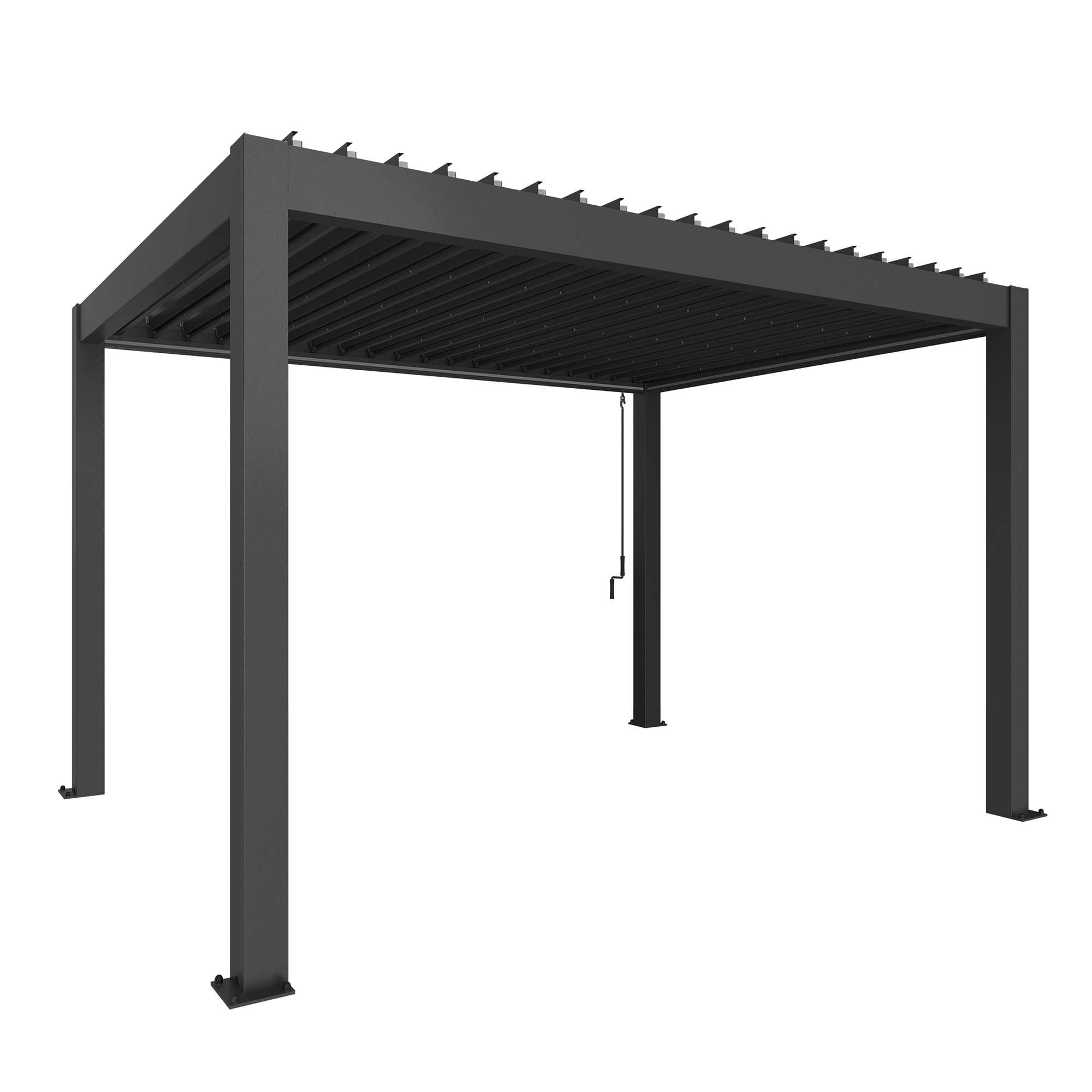 Imagen 0 de Pérgola Biohort 4x3 Gris oscuro metálico con equipamiento básico
