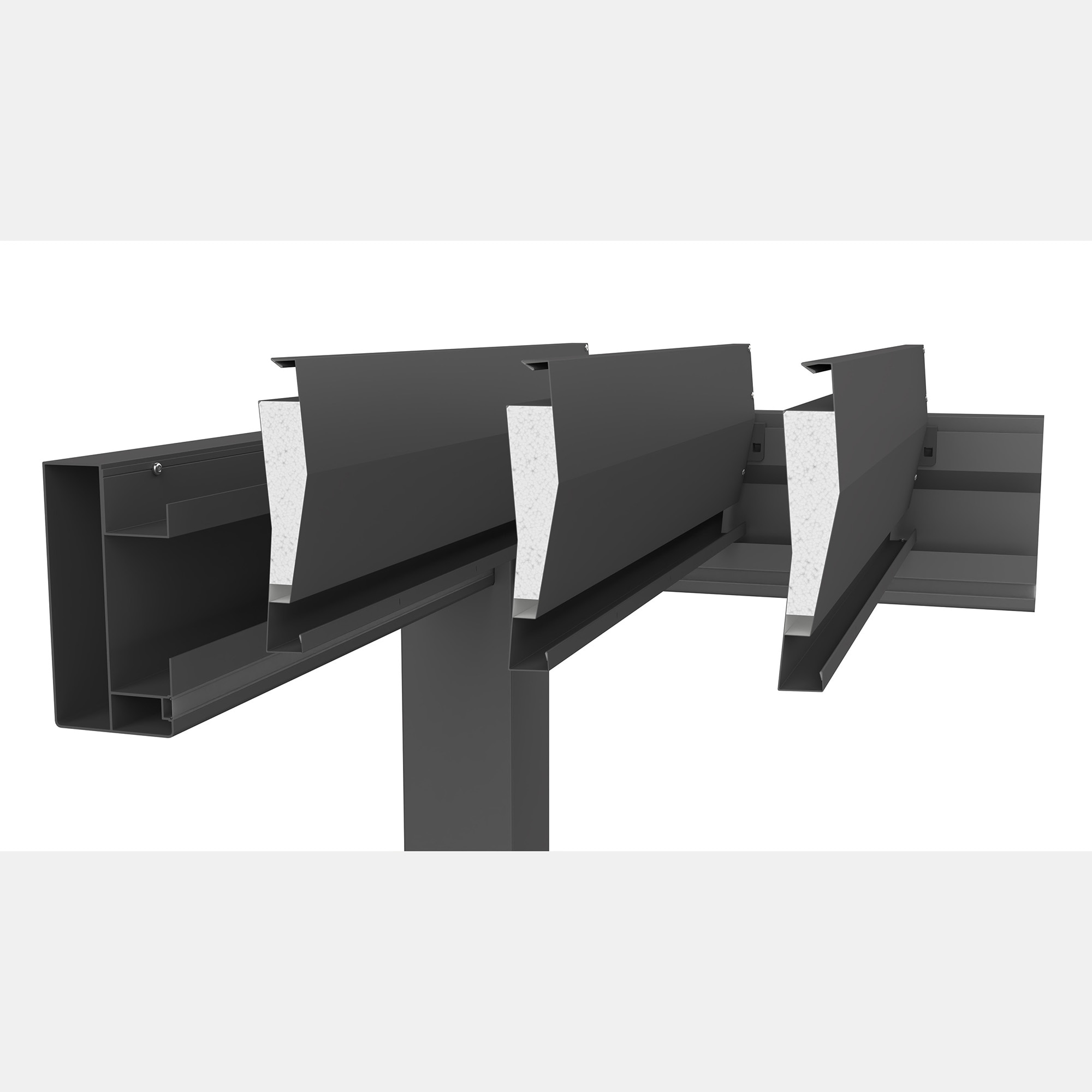 Pérgola Biohort 4x3 Gris oscuro metálico con equipamiento básico Gris-9