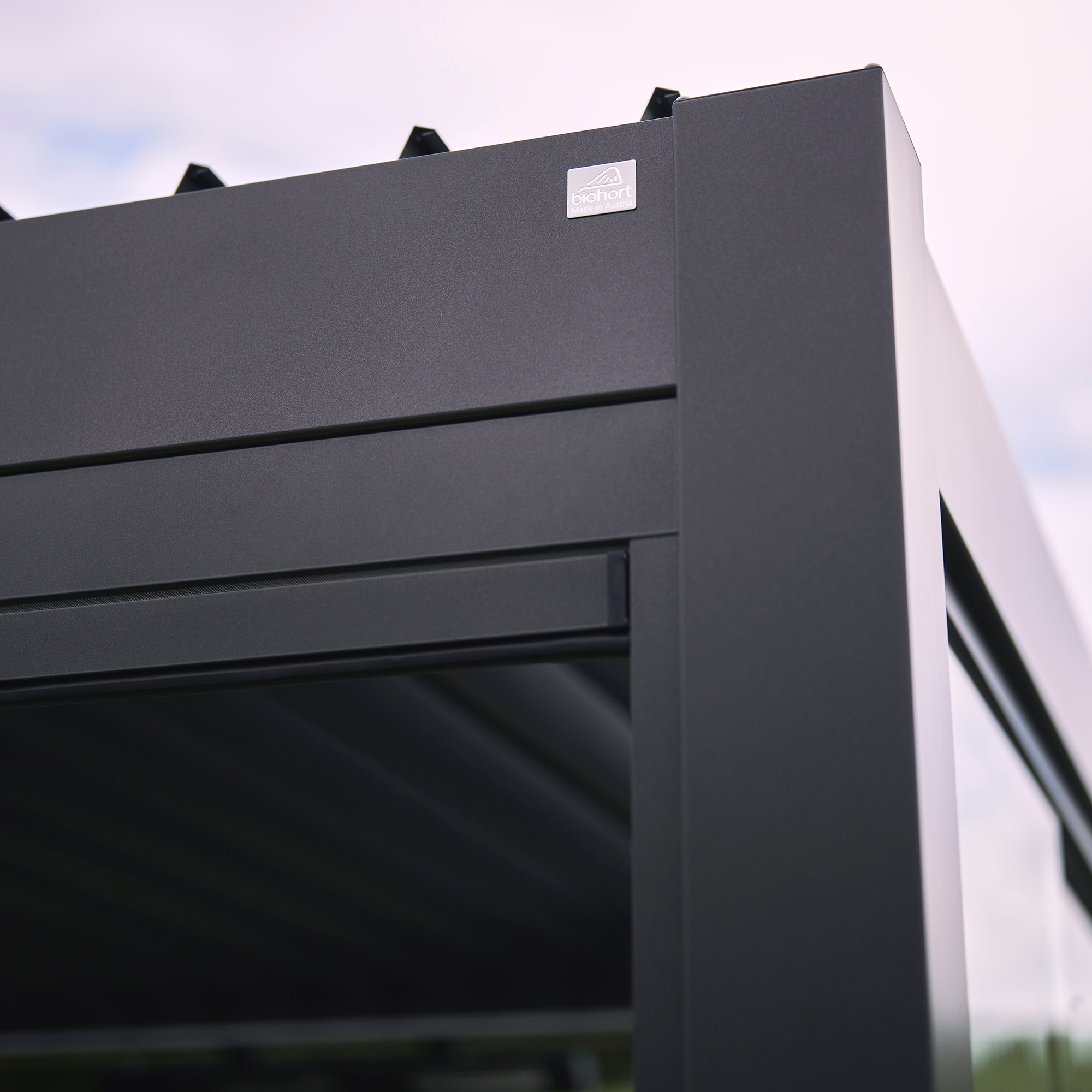 Pérgola Biohort 4x3 Gris oscuro metálico con equipamiento básico Gris-11