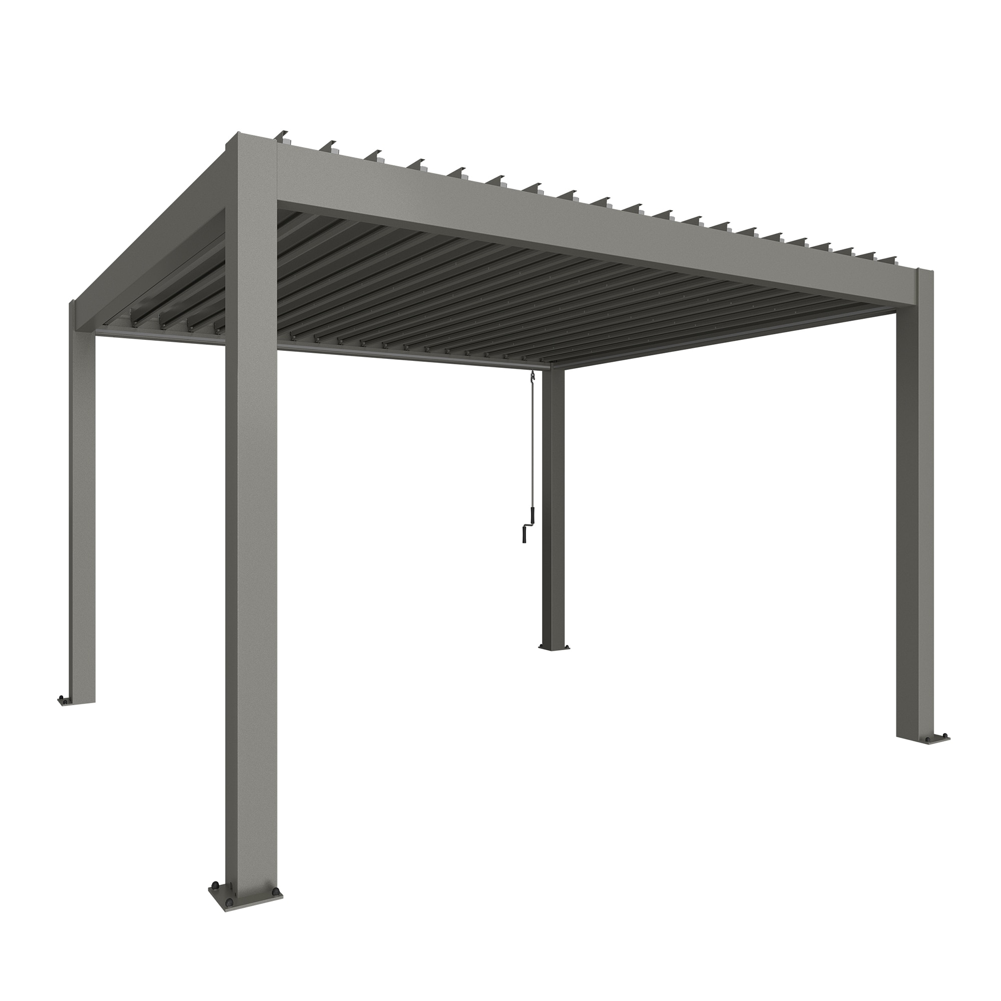 Imagen 0 de Pérgola Biohort 4x3,5 Gris cuarzo metálico con equipamiento básico