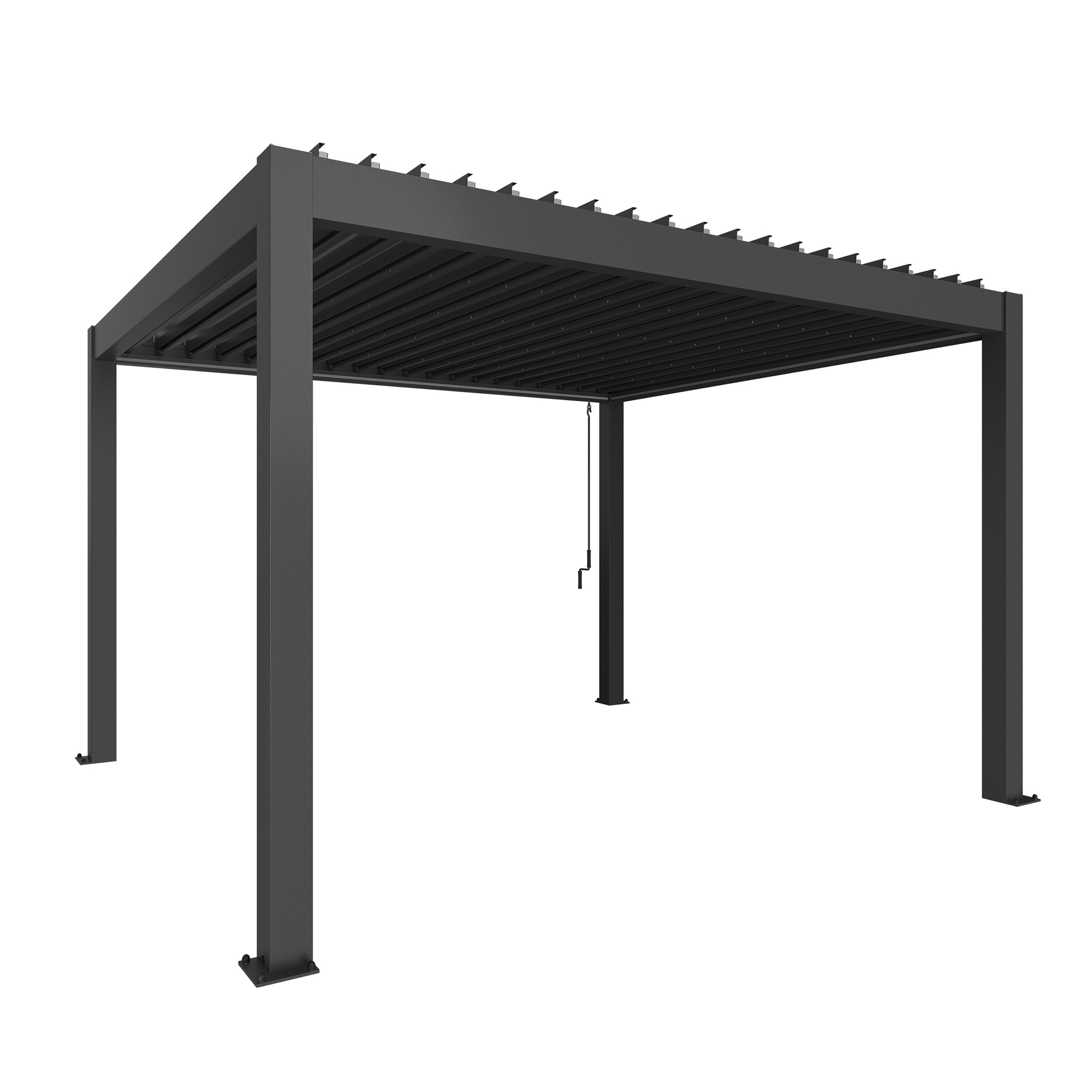Imagen 0 de Pérgola Biohort 4x3,5 Gris oscuro metálico con equipamiento básico