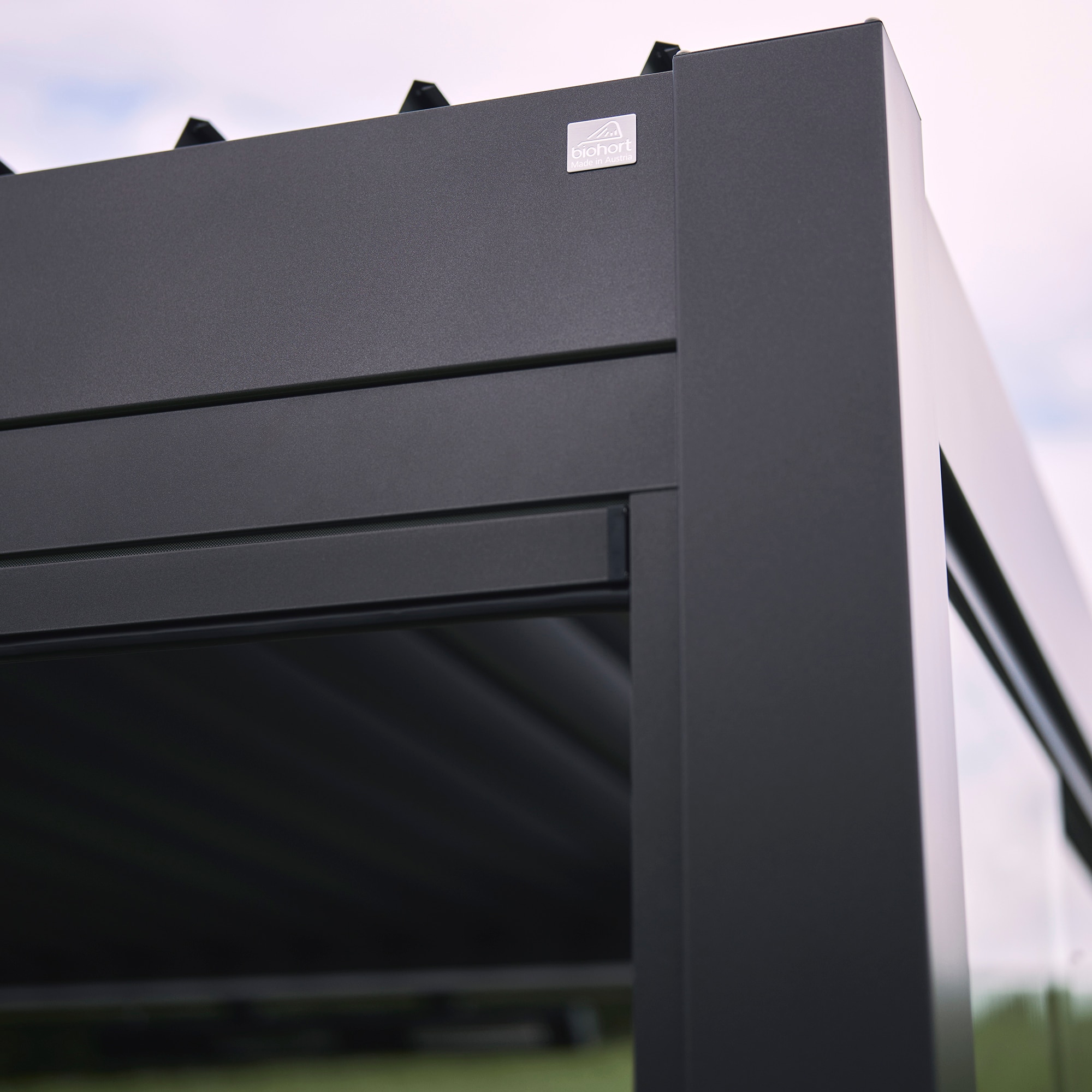Pérgola Biohort 4x3,5 Gris oscuro metálico con equipamiento básico Gris-9