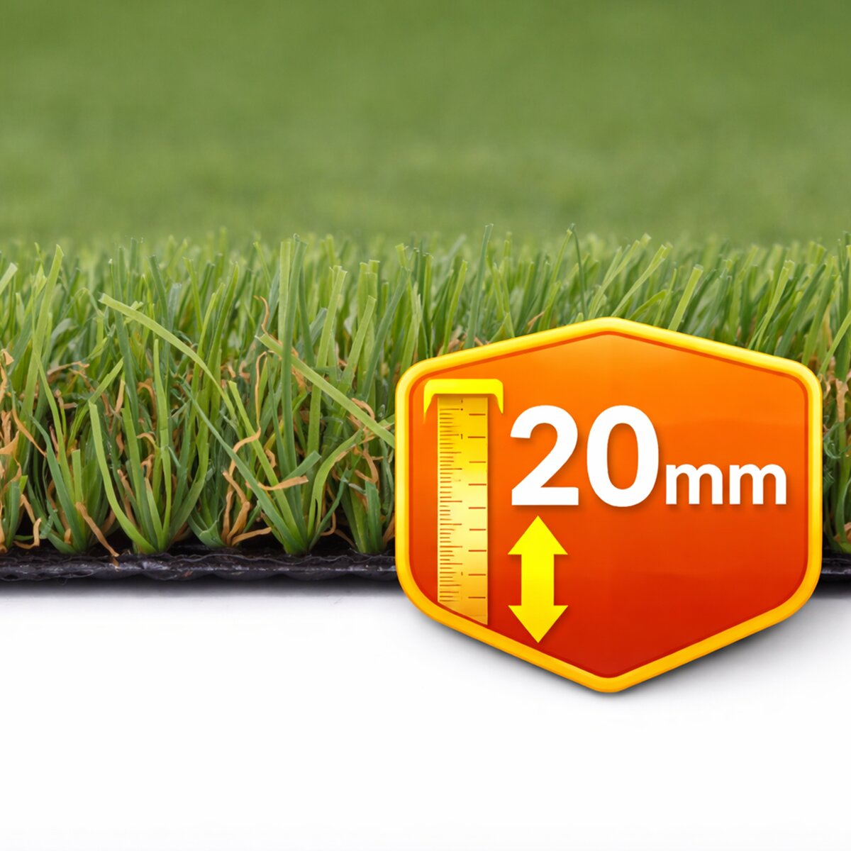 Imagen 0 de Césped artificial Cuzco 20mm rollo 1x5m, 11.500 Dtex, peso total2.164g/m².