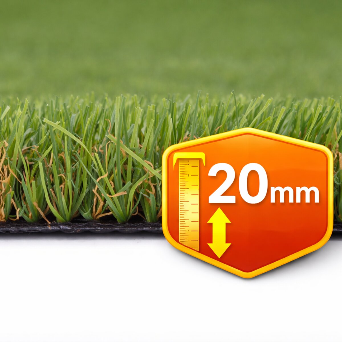 Imagen 0 de Césped artificial Cuzco 20mm rollo 2x5m, 11.500 Dtex, peso total2.164g/m².