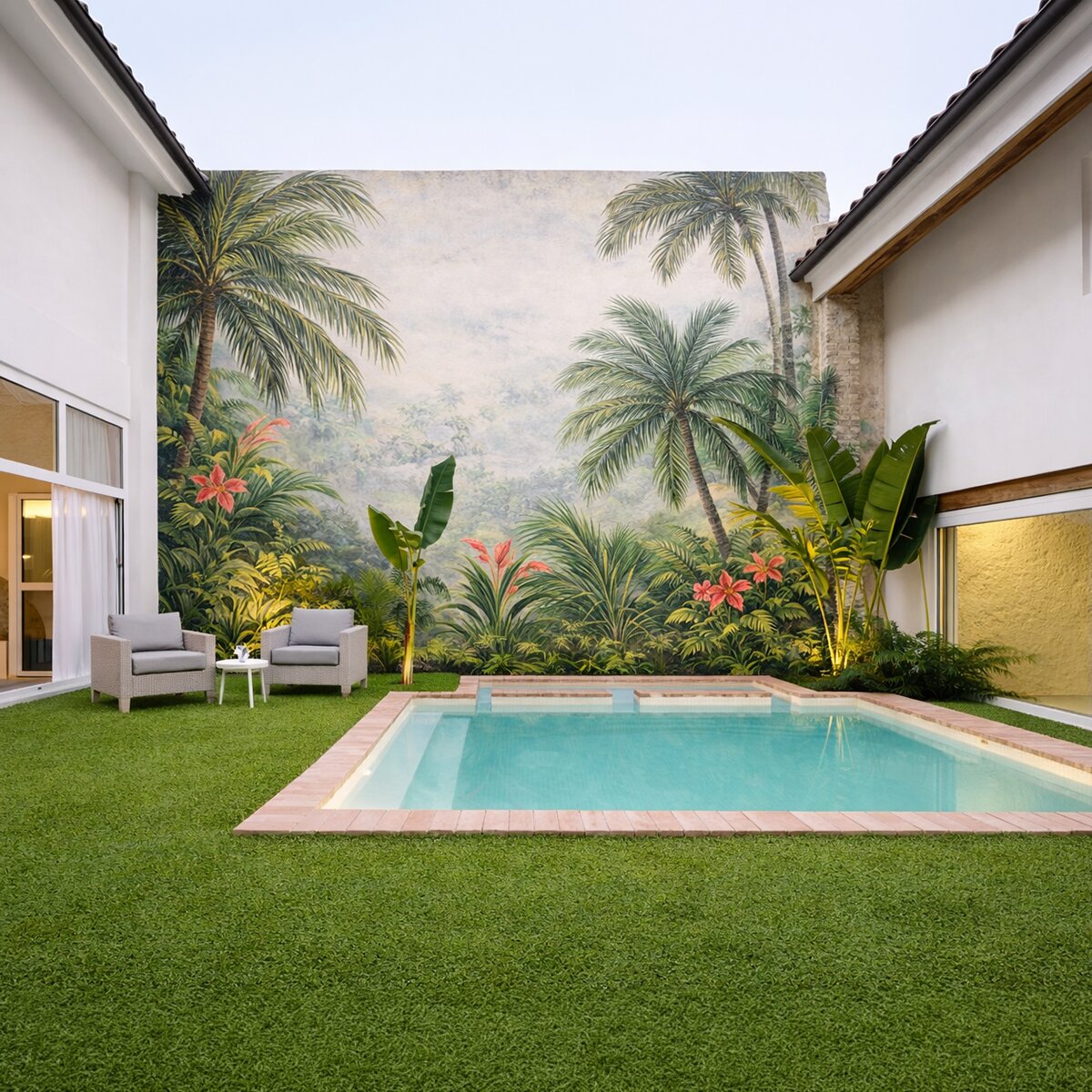 Césped artificial Bahamas 24mm rollo 1x20m, 6.000 Dtex, peso total 1.845g/m². Verde-4