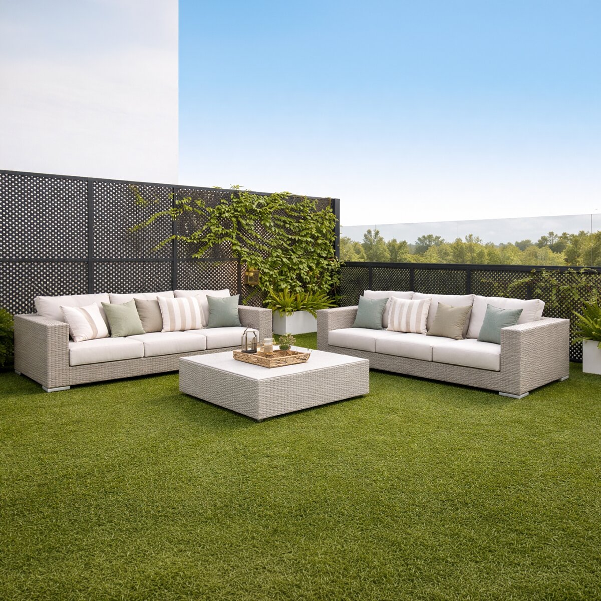 Césped artificial Bahamas 24mm rollo 2x20m, 6.000 Dtex, peso total 1.845g/m². Verde-3