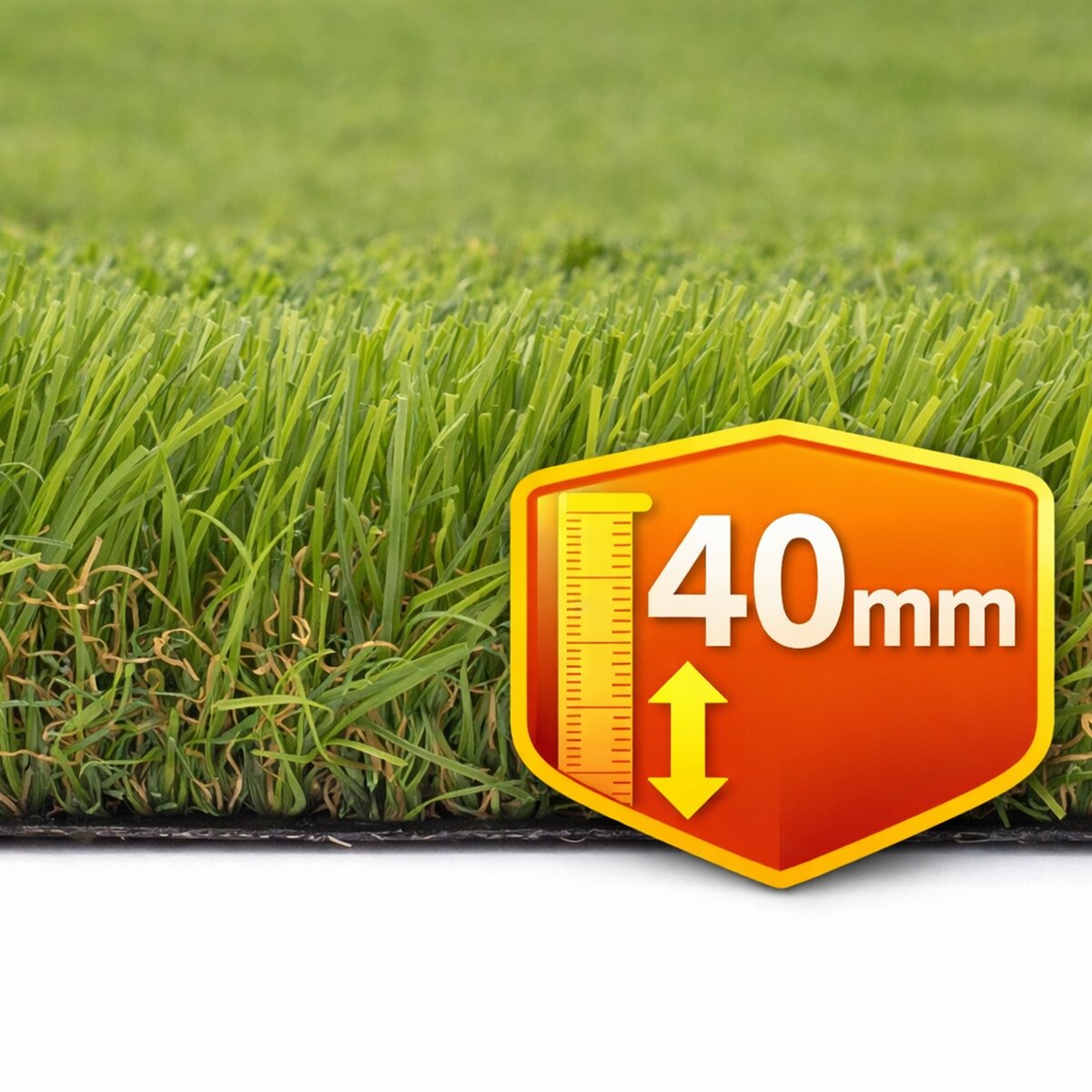Imagen 0 de Césped artificial Pirineos 40mm rollo 2x5m, 10.000 Dtex, peso total 3.261g/m².