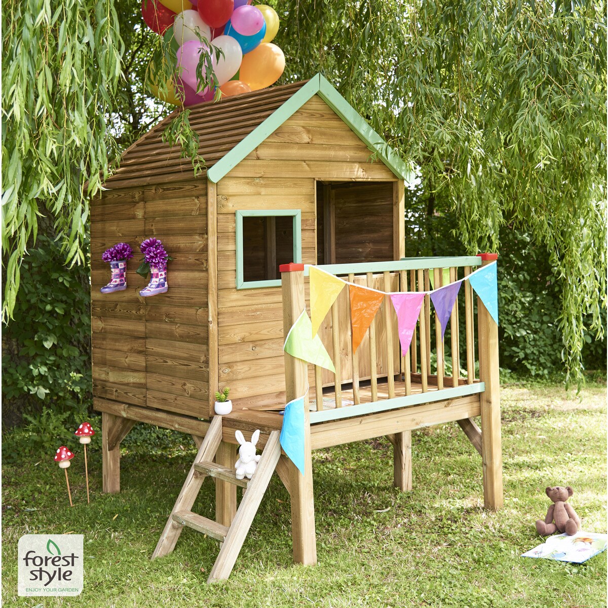 Cabaña infantil de madera Winny Madera-4