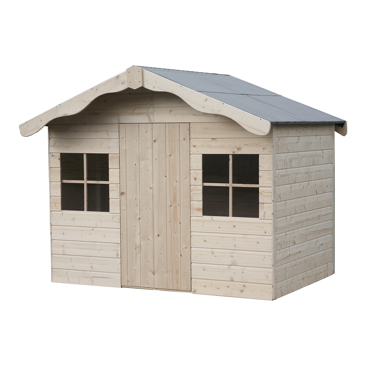 Caseta infantil de madera natural Aurélie Madera natural-1