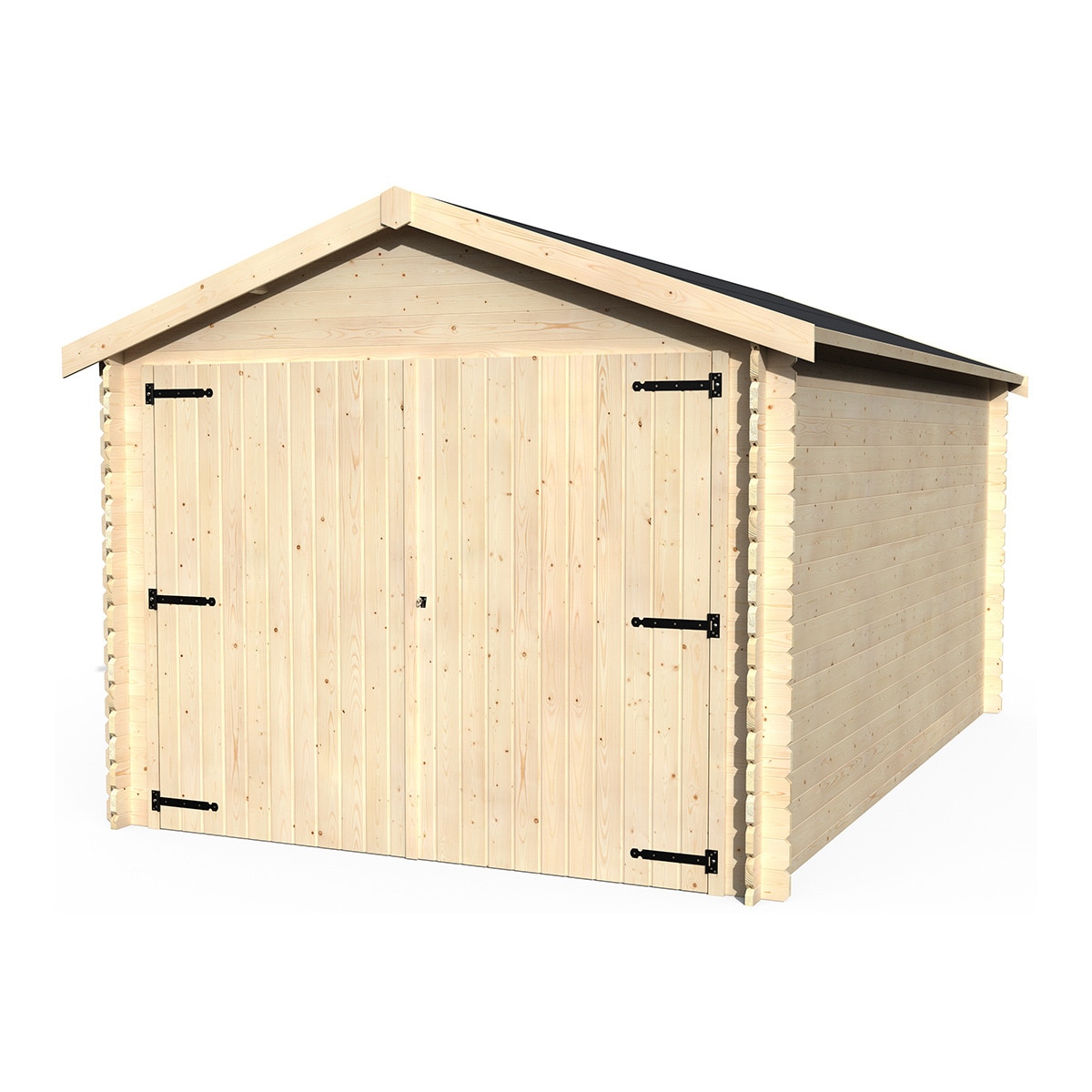 Caseta machihembrada de madera natural Gamache Madera natural-1