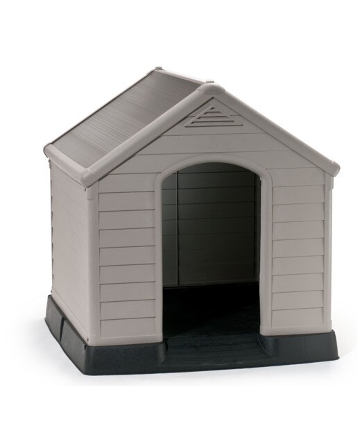 Caseta perro resina 95 x99x99 cm Peso: 14,2 kg Gris-1