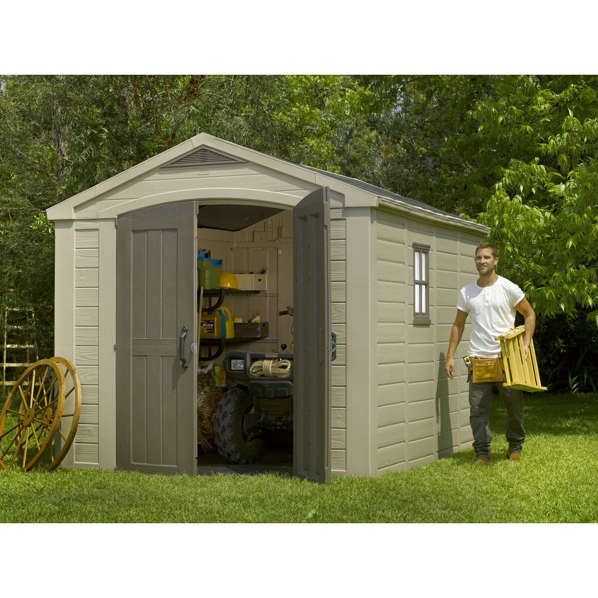 Abrigo de Resina Factor - 256x243x255 cm Bege / Castanho-2