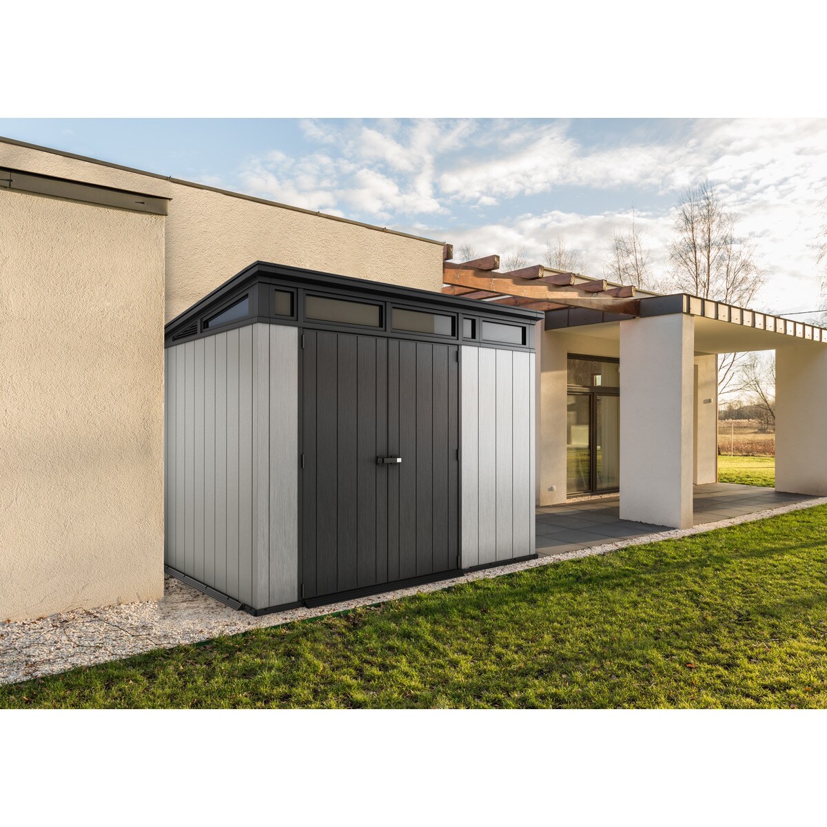 Abrigo de Resina e Cimento Duotech Artisan 97 278x218x226 cm Cinzento-2