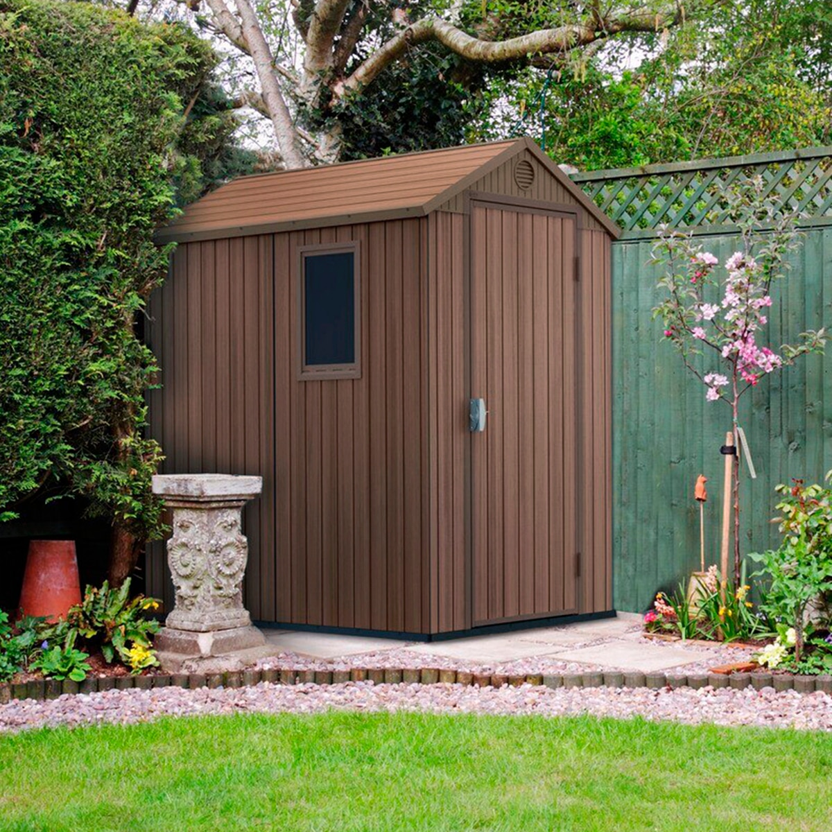 Caseta resina Darwin Shed 126x184x205 cm y y 1,5m2 Marrón-2