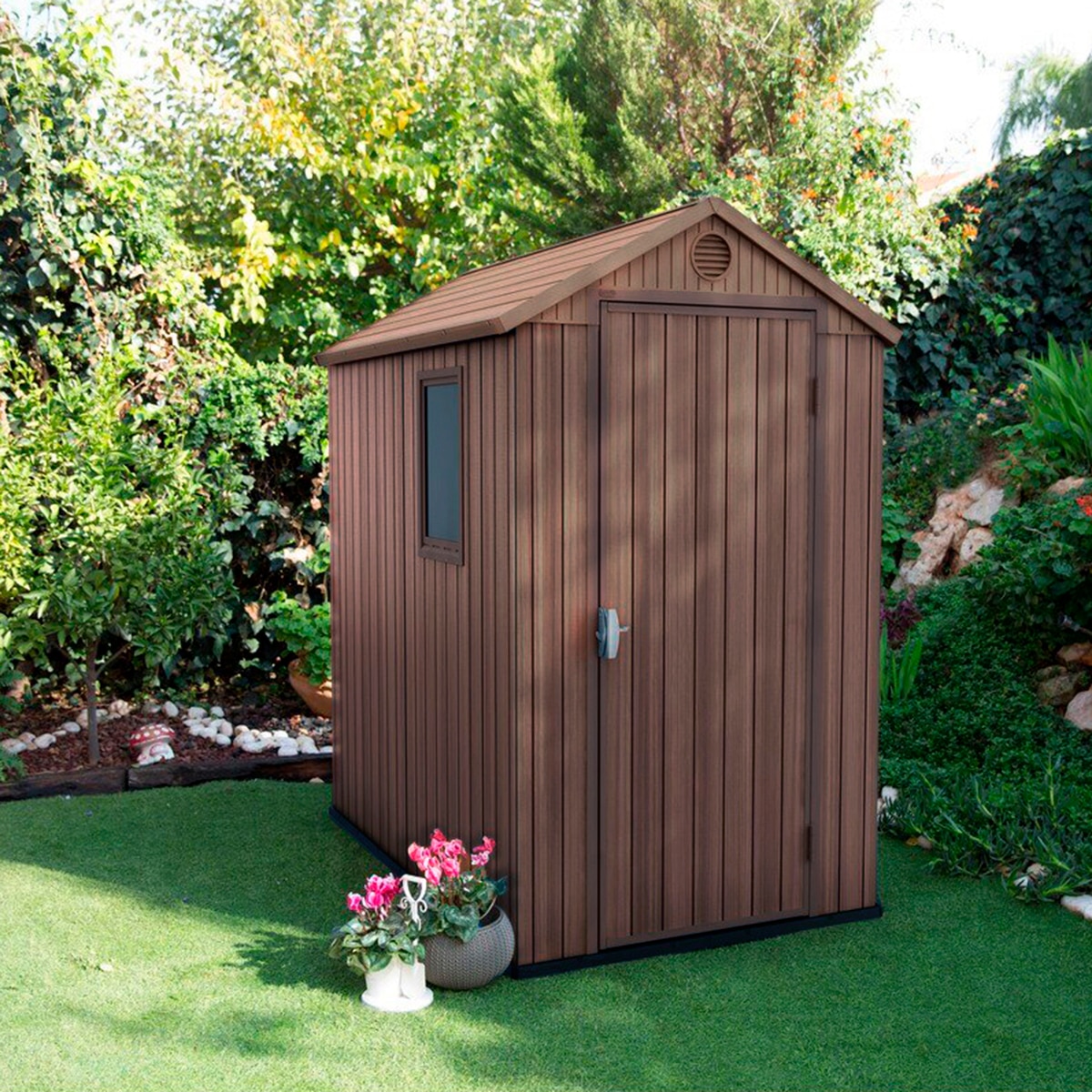 Caseta resina Darwin Shed 126x184x205 cm y y 1,5m2 Marrón-4