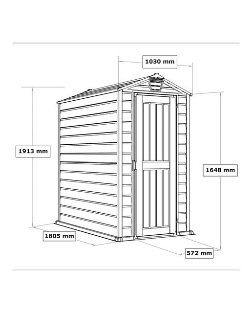Abrigo de PVC Evermore 103 x 191,3 x 180,5 cm Cinzento-8