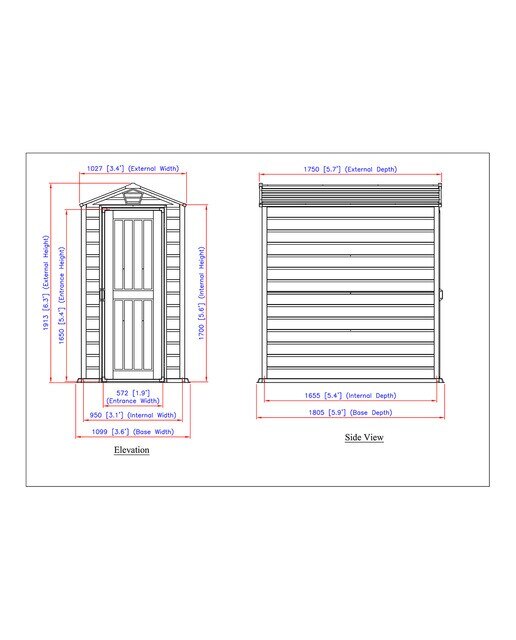 Abrigo de PVC Evermore 103 x 191,3 x 180,5 cm Cinzento-9