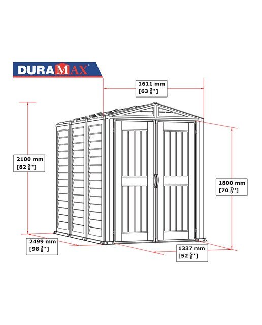 Abrigo de PVC Yardmate Plus 171 x 209,8 x 250 cm Cinzento-escuro-10
