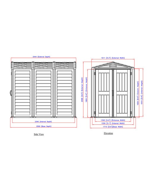 Abrigo de PVC Yardmate Plus 171 x 209,8 x 250 cm Cinzento-escuro-11